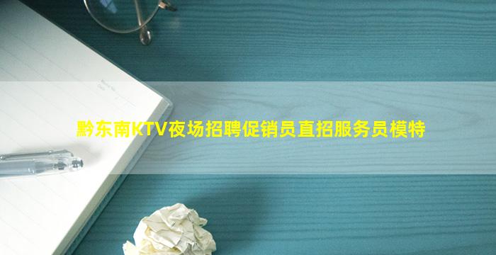 黔东南KTV夜场招聘促销员直招服务员模特